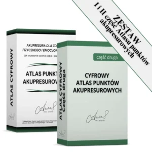 Zestaw I i II część Atlasu punktów akupresurowych